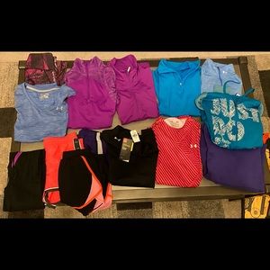 Huge Nike Under Armour Women’s lot. Small shorts leggings shirts.